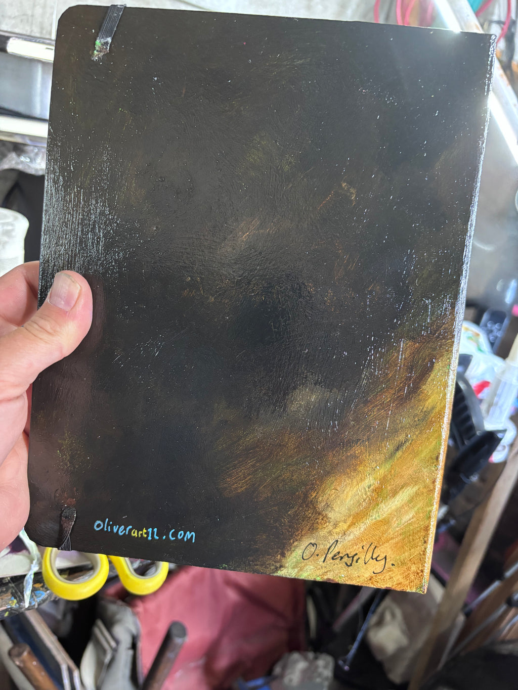 Free writing journal - original painted cover 'male lion’