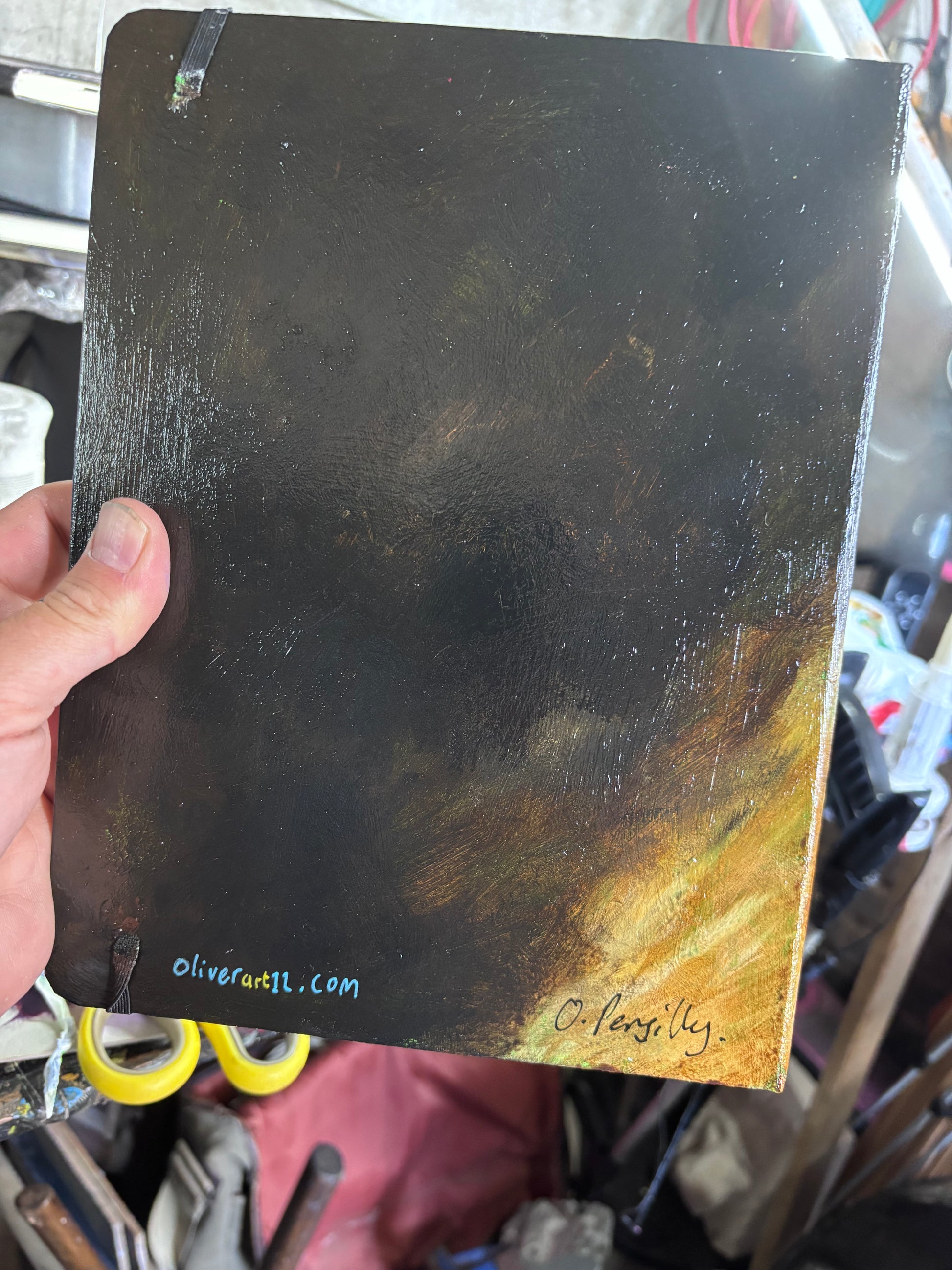 Free writing journal - original painted cover 'male lion’