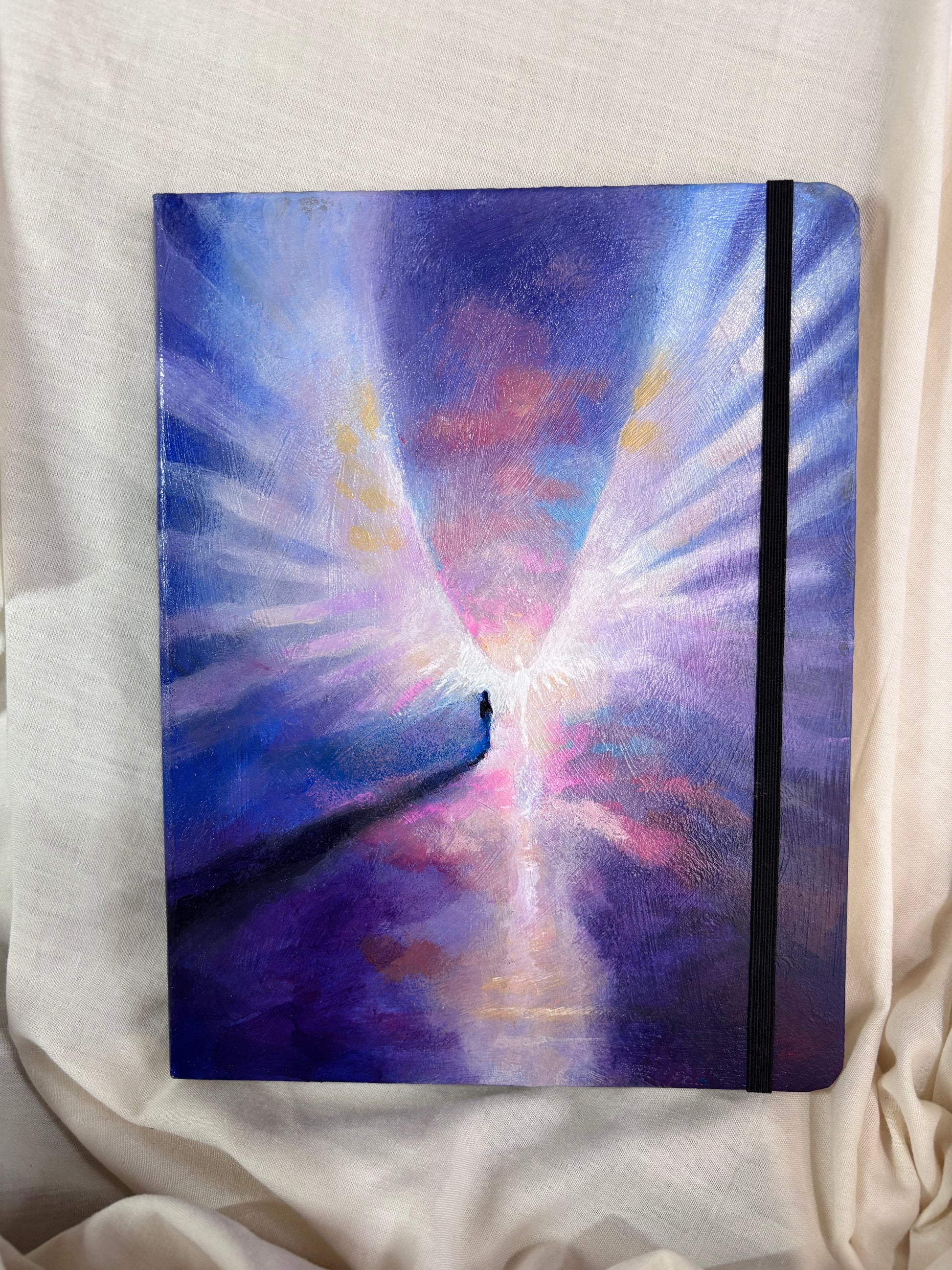 Free writing Journal - original painted cover 'angelic peace'