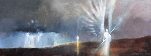 'jesus is coming back' original on canvas