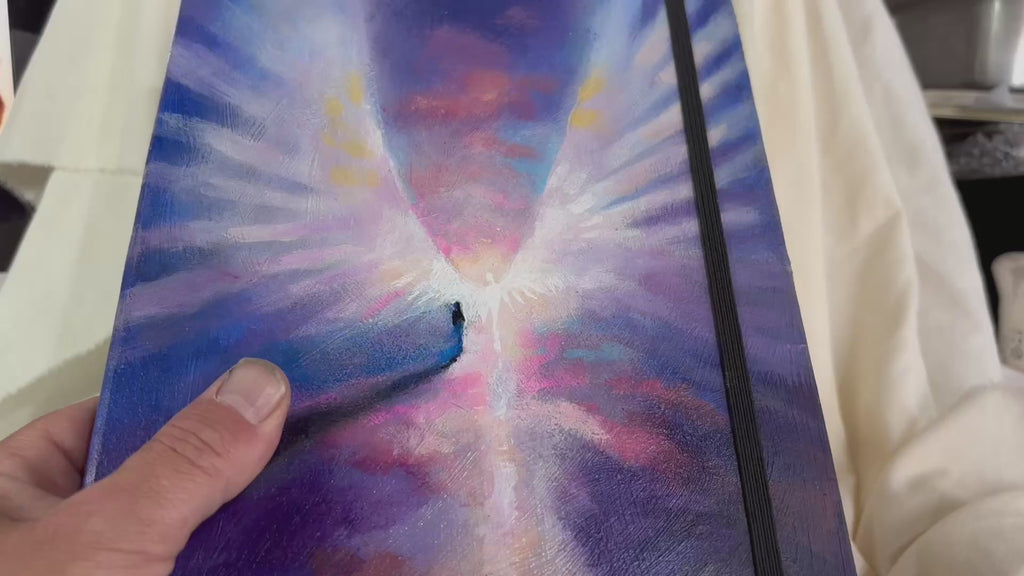 Free writing Journal - original painted cover 'angelic peace'